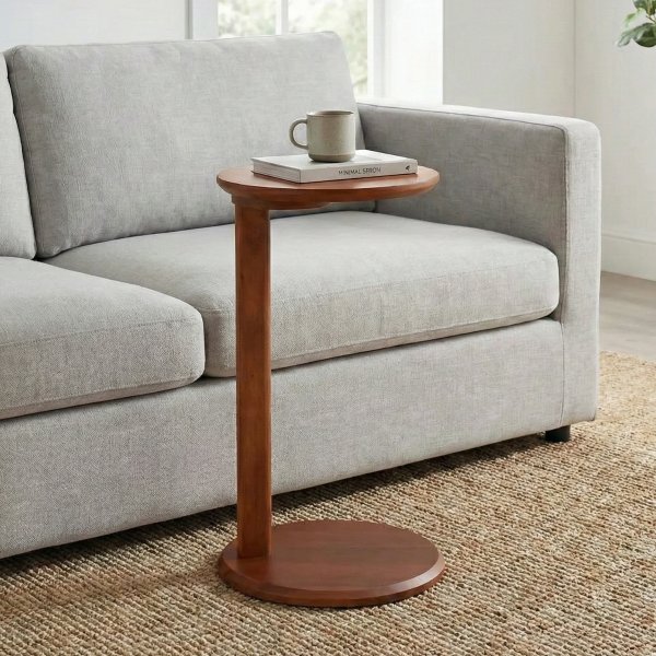 03 mesa de apoio aparador de madeira macica sabrina nozes