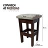 02 kit 4 banquetas baixas versatille verniz castanho castanho carvalho