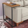 15 mesa apoio lateral sofa vintage aco e madeira