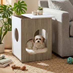 01 mesa de apoio lateral tampo com nicho e espaco pet artely carvalho off white