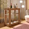 01 carrinho bar aparador com rodas rose cinamomo off white