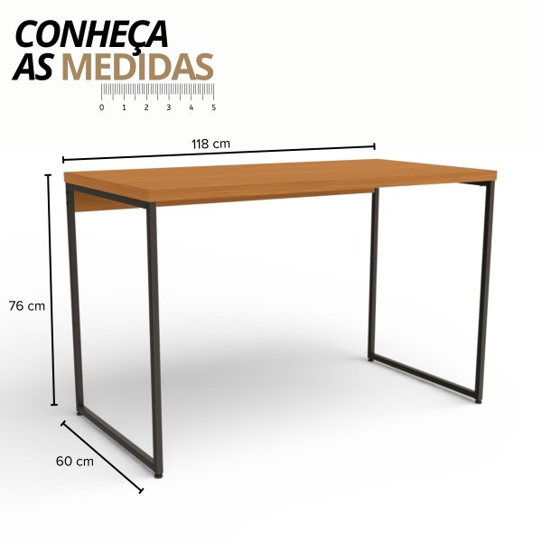 30 mesa de escritorio escrivaninha vintage aco industrial 118cm