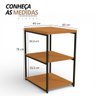 20 mesa de apoio industrial com 3 prateleiras