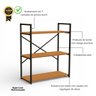 35 estante industrial metal e madeira organizador baixo 85x72cm