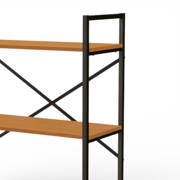 38 estante industrial metal e madeira organizador baixo 85x72cm