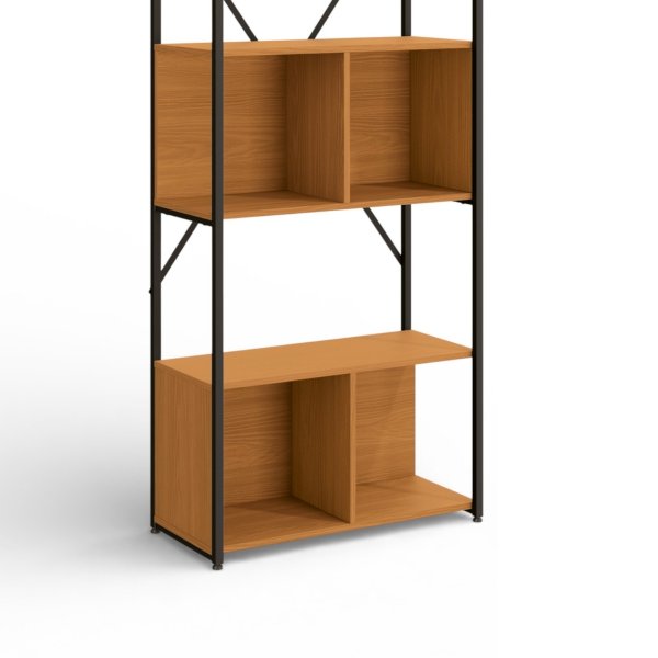 33 estante estilo industrial metal e madeira organizador 202x72cm