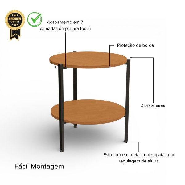 34 mesa de centro redonda decorativa vintage