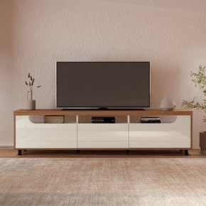 01 rack para tv 75 3 nichos 2 portas mercury cinamomo off white