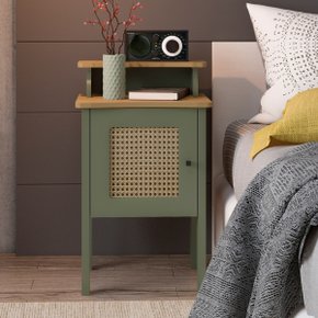 15 mesa de canto e cabeceira mesinha de apoio charlotte menta carvalho