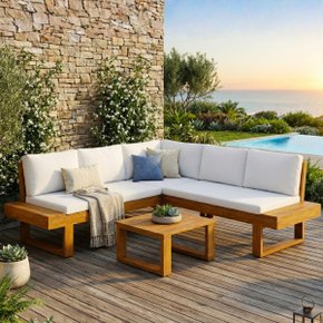 01 conjunto sofa modular de canto madeira macica tecido acquablock helma