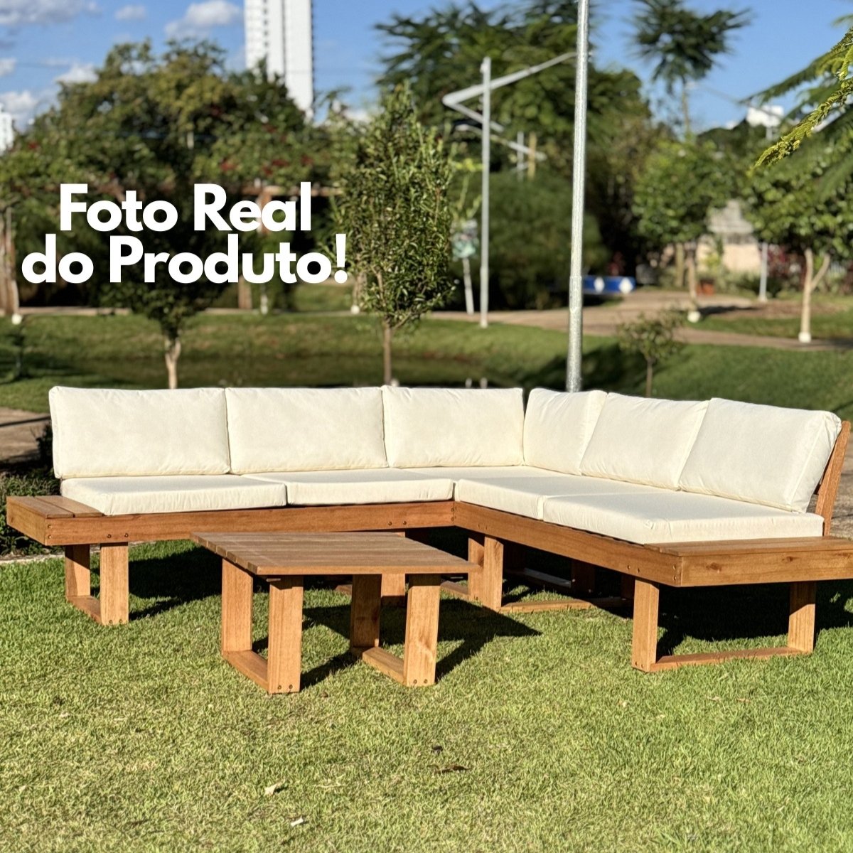 Sofá modular Luise em varanda ou área gourmet