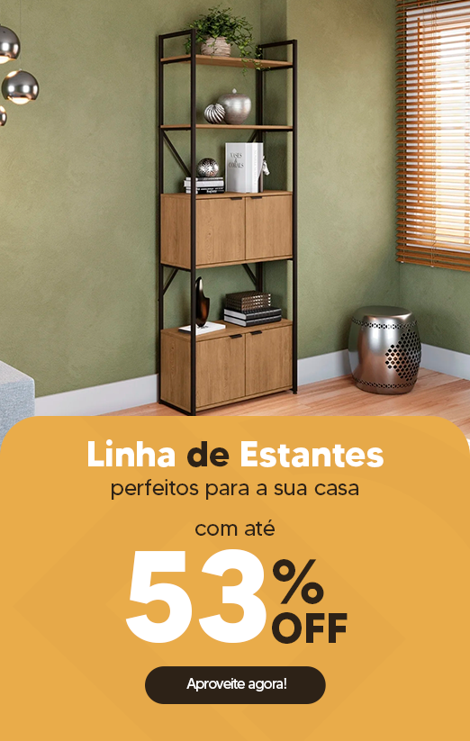 linha de estantes