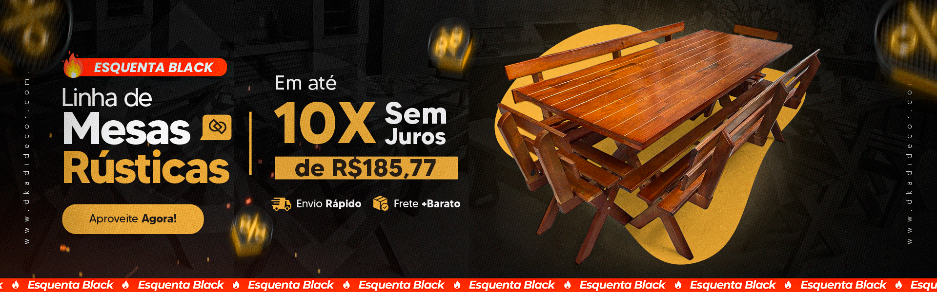 desktop linha de mesas rusticas