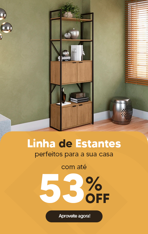 linha de estantes